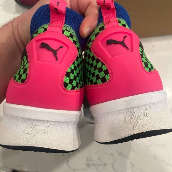 Puma Bright Neon Clyde Court Disrupt Summertime Size 13 Shoes - Picture 5 of 8